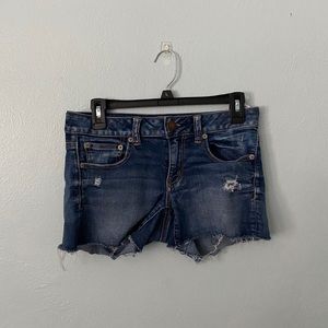 Denim short shorts